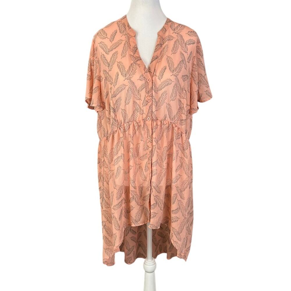 Torrid Lexi Babydoll Chiffon High Low Tunic Size 1